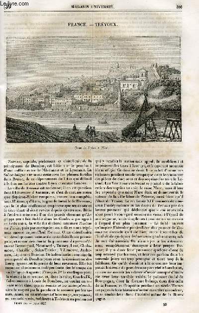 Le magasin universel - tome quatrime - Livraison n39 - Frnace - Trvoux.