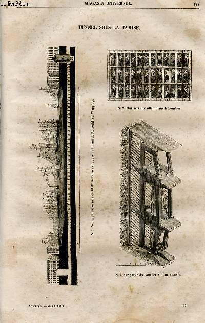 Le magasin universel - tome sixime - Livraison n23 - Tunnel sous la Tamise.