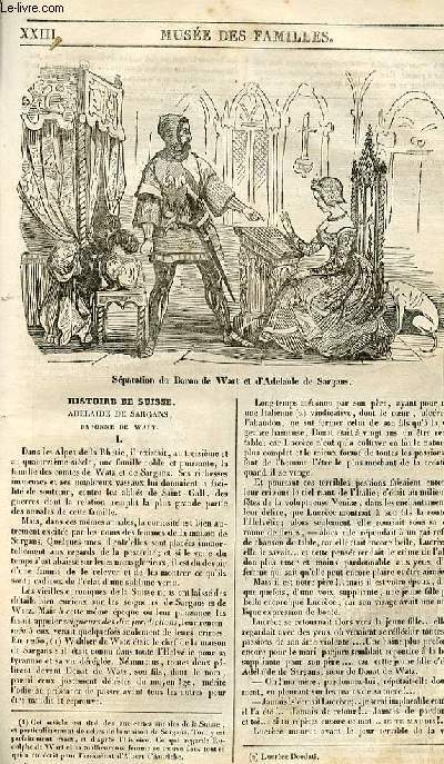 Le muse des familles - lecture du soir - 1re srie - livraison n23 - Histoire de Suisse - Adlaide de Sargans, baronne de Wart, suivre.