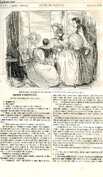 Le muse des familles - lecture du soir - 1re srie - livraison n16 - Moeurs parisiennes - Un enterrement politique.