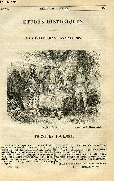 Le muse des familles - lecture du soir - 1re srie - livraisons n21 et 22 - Etudes historiques - Un voyage chez les Gaulois par C Roland de Cadenet.