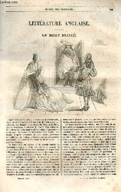 Le muse des familles - lecture du soir - 1re srie - livraisons n39 et 40 - Littrature anglaise - Le mort fianc par Washington Irving, traduit de l'anglais par Feydeau.