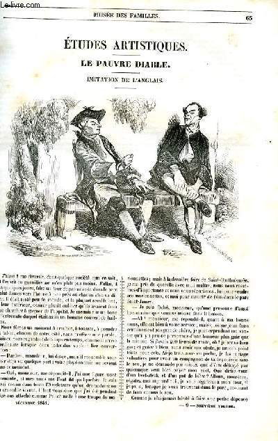 Le muse des familles - lecture du soir - 1re srie - livraison n09 - Etudes artisitiques - Le pauvre diable , imitation de l'anglais par Henry Monnier.