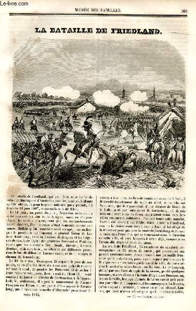 Le muse des familles - lecture du soir - deuxime srie - livraison n22 et 23 - La bataille de friedland par ALexandre Dumas,  suivre.