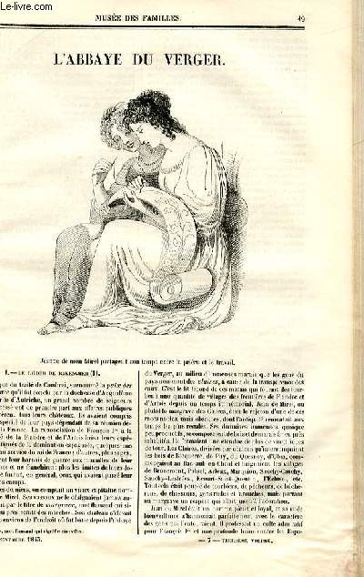 Le muse des familles - lecture du soir - deuxime srie - livraison n07 et 08 - L'abbaye du verger par Hippolyte Castille,  suivre.