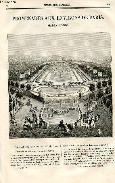 Le muse des familles - lecture du soir - deuxime srie - livraison n41et 42- Promenades aux environs de PAris - mArly le roi par Pitre Chevalier.