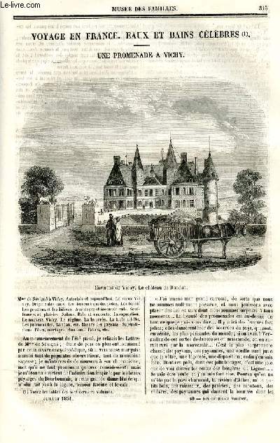 Le muse des familles - lecture du soir - deuxime srie - livraison n40 - Voyage en France - Eaux et bains clbres - Une promenade  Vichy par Grolier.