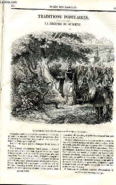 Le muse des familles - lecture du soir - deuxime srie - livraison n13 - Traditions populaires - La lgende du serpent par Muret.