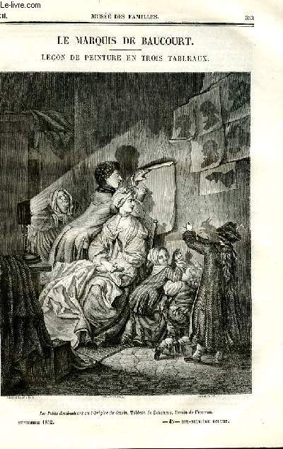 Le muse des familles - lecture du soir - deuxime srie - livraisons n45 et 46 - Le marquis de Beaucourt , leon de peinture en trois tableaux par Pitre Chevalier.