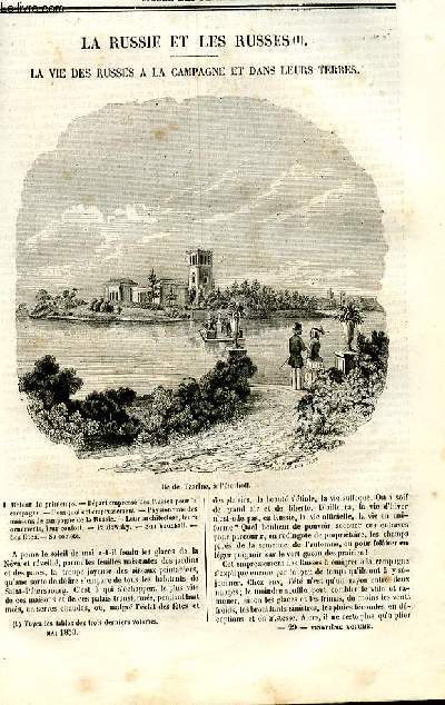 Le muse des familles - lecture du soir - deuxime srie - livraisons n29 et 30 - La Russie et les Russes - La vie des Russes  la campagne et dans leurs terres par Louzon - Leduc,  suivrE.