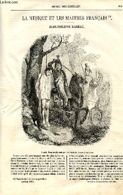 Le muse des familles - lecture du soir - deuxime srie - livraison n14 et 16 (pas de livraison 15 mais la 16 fait 16 pages) - La musique et les maitres franais - Jean philippe Rameau par Gustave Desnoireterres..