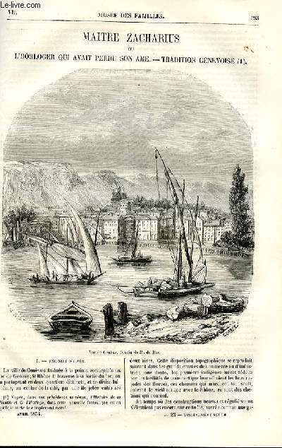 Le muse des familles - lecture du soir - deuxime srie - livraison n25 - Maitre Zacharius ou L'horloger qui avait perdu son me, tradition gnevoise par Jules Verne.