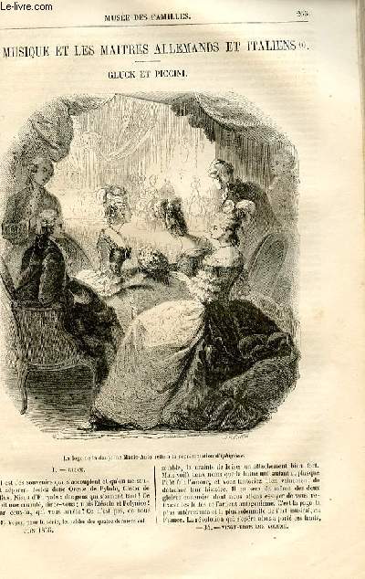 Le muse des familles - lecture du soir - livraison n34 - La musique et les maitres allemands et italiens - Gluck et Piccinipar Gustave Desnoiresterres, suivre.