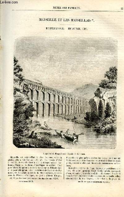 Le muse des familles - lecture du soir - livraison n08 - Marseille et les Marseillais, - Boquefavour - belsunce,etc..par Mry.