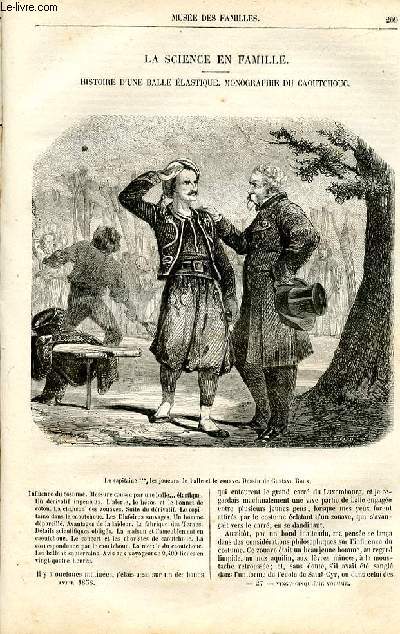 Le muse des familles - lecture du soir - livraison n27 - La science en famille - Histoire d'une balle lastique, monographie du caoutchouc par Ch. De Chatouville.