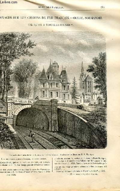 Le muse des familles - lecture du soir - livraisons n35 et 36 - Voyages sur els chemins de fer franais - ouest,Normandie - une saison  Trouville sur Mer,par Pitre Chevalier.