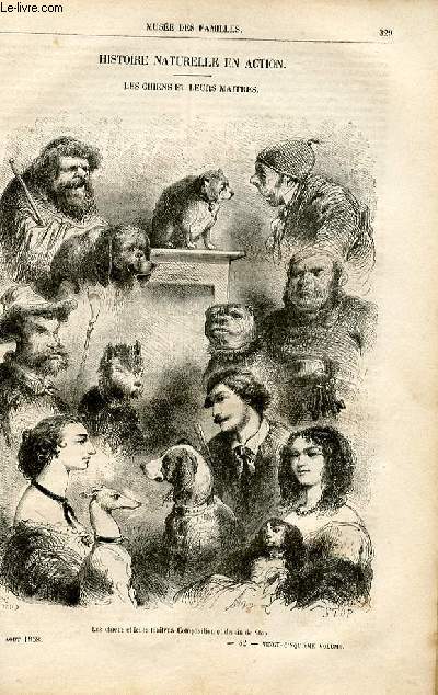 Le muse des familles - lecture du soir - livraison n42 - Histoire naturelle en action: Les chiens et leurs maitres par Pitre Chevalier.