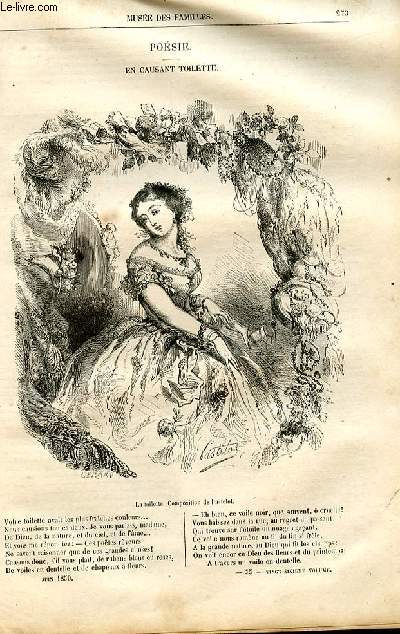 Le muse des familles - lecture du soir - livraisons n35 et 36 - Posie - En causant toilette par Anas Sgalas, pome.