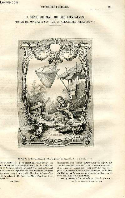 Le muse des familles - lecture du soir - livraison n31 - La fte du mai ou des fontaines (pome de jeanne d'Arc par Alexandre Guillemin).