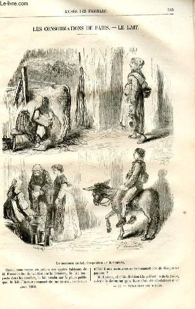 Le muse des familles - lecture du soir - livraison n44 - Les consommations de Paris - le lait par Pitre Chevalier.
