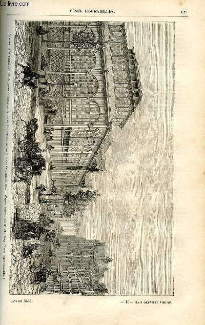 Le muse des familles - lecture du soir - livraison n16 - Vue des halles centrales de Paris prise au sortir de la rue de Rambuteau par Thorigny, gravure pleine page.