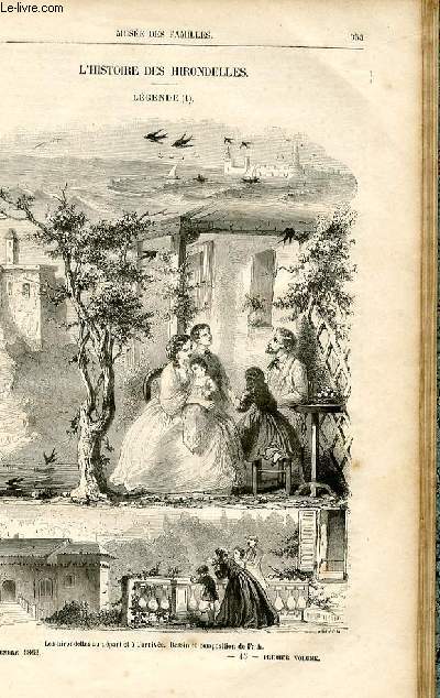 Le muse des familles - lecture du soir - livraison n45 - L'histoire des hirondelles, lgende par Eugne Muller.