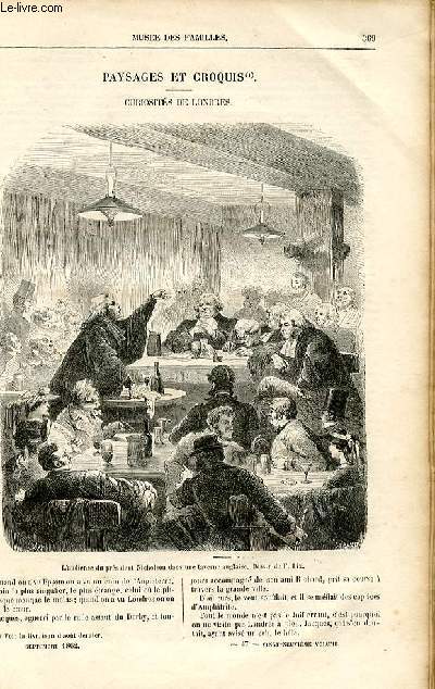 Le muse des familles - lecture du soir - livraisons n47 et 48 - Paysages et croquis - Curiosits de Londres par Amde Achard.