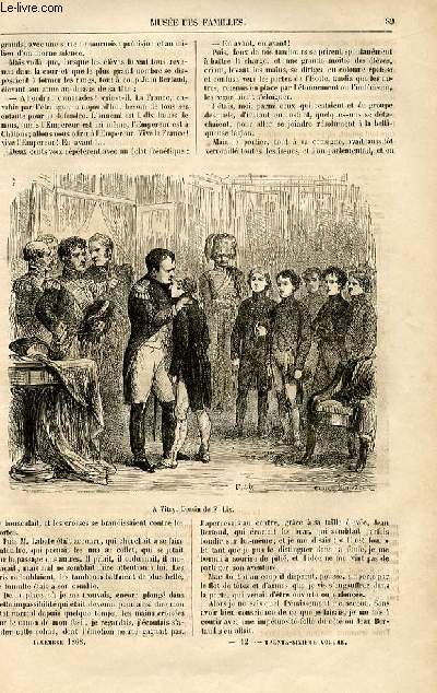 Le muse des familles - lecture du soir - livraison n12 - Les coliers de Chlons, suite (souvenir de la campagne de France),suite.