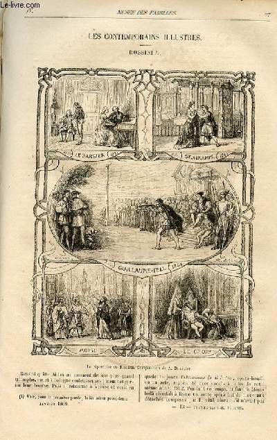 Le muse des familles - lecture du soir - livraison n13 - Les contemporains illustres - Rossini,suite.