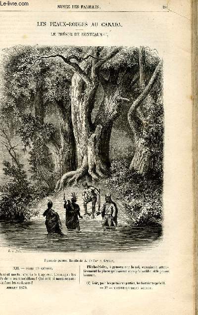 Le muse des familles - lecture du soir - livraisons n37 et 38- Les Peaux Rouges au Canada - le trsor de Montcalm ,suite et fin par De la Blanchre.