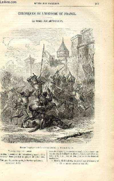 Le muse des familles - lecture du soir - livraisons n45 et 46 - Chroniques de l'histoire de France - La dame des armoises par Raoul de NAvery,suite et fin.