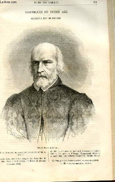 Le muse des familles - lecture du soir - livraisons n41et 42 - Chroniques du Moyen Age - Giannino, roi de France par Raoul de Navery.