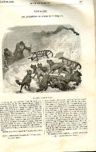 Le muse des familles - lecture du soir - livraisons n42 et 43 - Voyages - Les aventures du comte de Montleu ,suite par Muller.