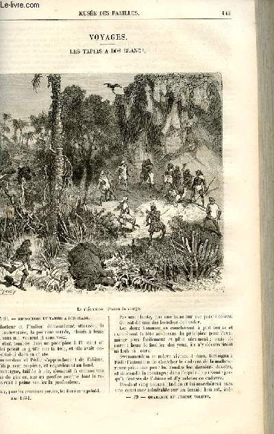 Le muse des familles - lecture du soir - livraisons n19 et 20 - Voyages - Les tapirs  dos blanc par Dubarry,suite et fin.