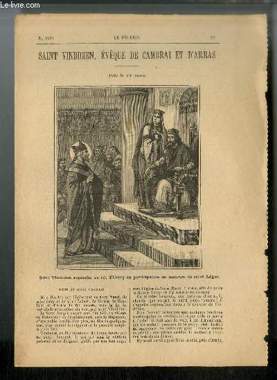 Vies des Saints n 1419 - Nouvelle srie - Saint Vindicien, vque de Cambrai et d'Arras - fte le 11 mars