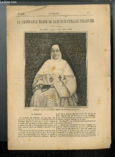 Vies des Saints n 1439 - Nouvelle srie - La vnrable Marie de Sainte-Euphrasie Pelletier - 31 juillet 1796 - 24 avril 1868