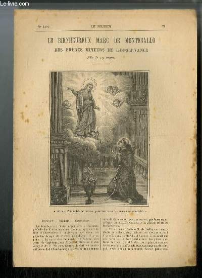 Vies des Saints n 1472 - Nouvelle srie - Le bienheureux Marc de Montegallo des Frres Mineurs de l'Observance - fte le 19 mars