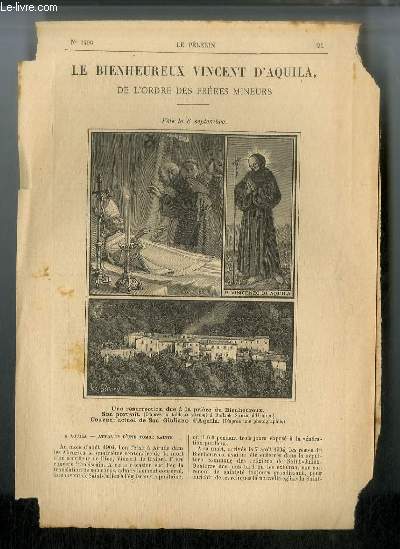 Vies des Saints n 1496 - Nouvelle srie - Le bienheureux Vincent d'Aquila de l'ordre des Frres mineurs - fte le 6 septembre