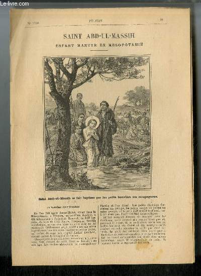 Vies des Saints n 1550 - Nouvelle srie - Saint Abd-Ul-Massih, enfant martyr en msopotamie