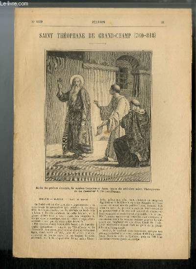 Vies des Saints n 1559 - Nouvelle srie - Saint Thophane de Grand-Champ (760-818)