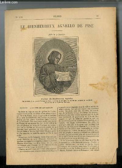 Vies des Saints n 1571 - Le bienheureux Agnello de Pise - fte le 7 janvier