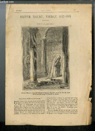 Vies des Saints n 1621 - Nouvelle srie - Sainte Maure, vierge (837-860) - fte le 21 septembre