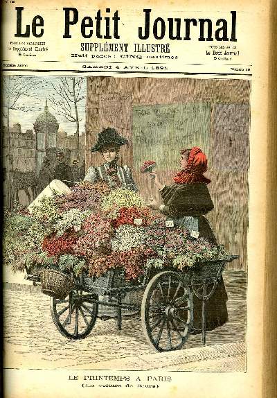 LE PETIT JOURNAL - supplment illustr numro 19 - LE PRINTEMPS A PARIS: LA VOITURE DE FLEURS - LA MORT DE PICHEGRU (TABLEAU DE MOREAU DE TOURS)