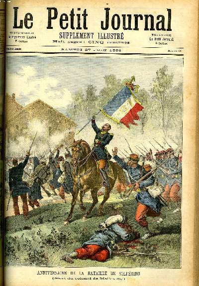LE PETIT JOURNAL - supplment illustr numro 31 - ANNIVERSAIRE DE LA BATAILLE DE SOLFERINO (MORT DU COLONEL DE MALLEVILLE), UN ACCIDENT DE CHEMIN DE FER (LA CATASTROPHE DE MOENCHENSTEIN)