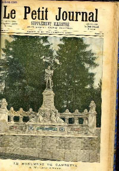 LE PETIT JOURNAL - supplment illustr numro 52 - LE MONUMENT DE GAMBETTA A VILLE-D'AVRAY