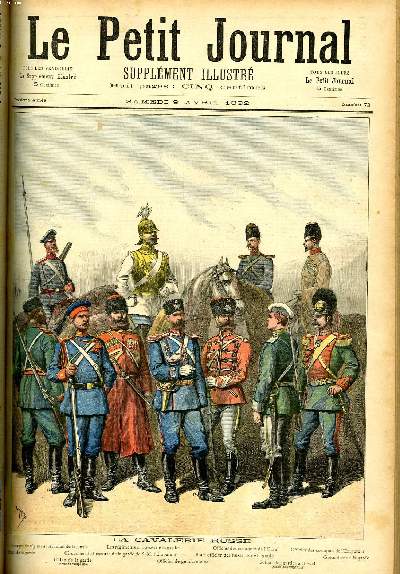 LE PETIT JOURNAL - supplment illustr numro 72 - LA CAVALERIE RUSSE - LE VOYAGE DANS LA LUNE AU THEATRE DE LA PORTE-SAINT-MARTIN