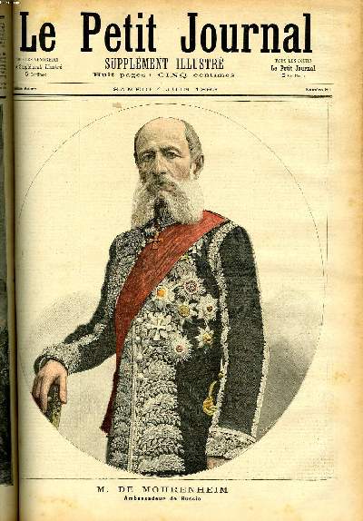 LE PETIT JOURNAL - supplment illustr numro 80 - M. DE MOHRENHEIM - SALON DE 1892, LA TIREUSE DE CARTES (TABLEAU DE M. H. CAIN)