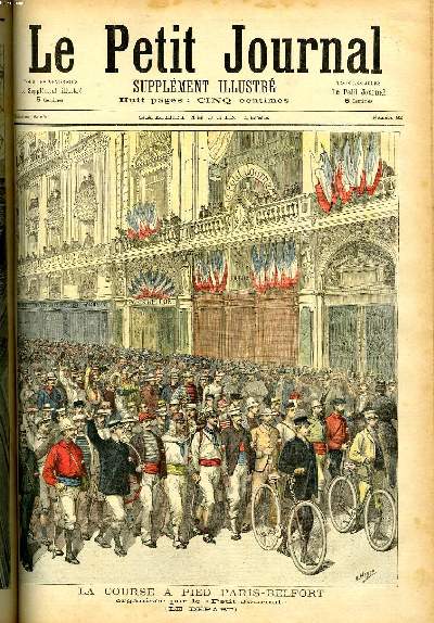 LE PETIT JOURNAL - supplment illustr numro 82 - LA COURSE A PIED PARIS-BELFORT ORGANISEE PAR LE PETIT JOURNAL - UN SAUVETEUR DE SIX ANS A VALENCIENNES