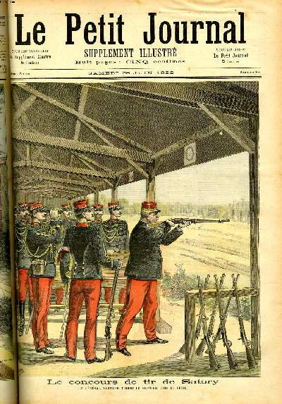 LE PETIT JOURNAL - supplment illustr numro 83 - LE CONCOURS DE TIR DE SATORY, LE GENERAL SAUSSIER TIRANT LE PREMIER COUP DE FUSIL - LE GRAND-DUC CONSTANTIN DE RUSSIE VISITANT LA MAISON DE JEANNE D'ARC A DOMREMY