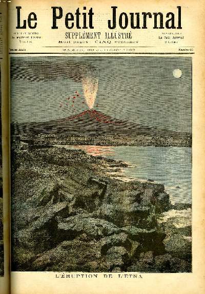 LE PETIT JOURNAL - supplment illustr numro 88 - L'ERUPTION DE L'ETNA - UNE VUE DE PARIS